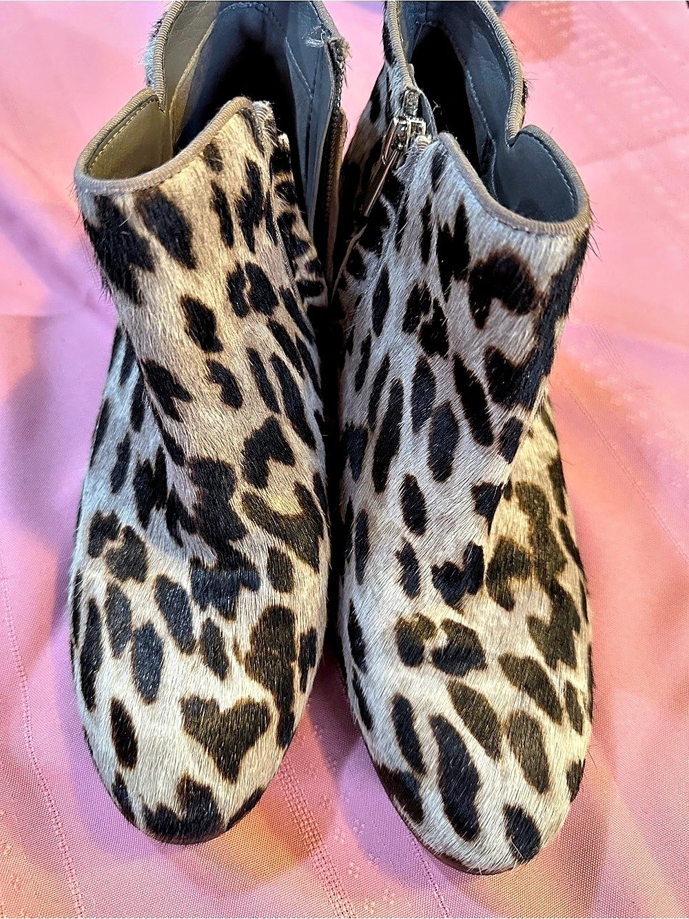 Real Fur Leopard Boots